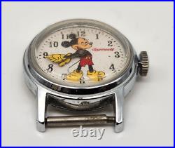 Vintage Bradley Walt Disney Mickey Mouse Mechanical Watch 24mm Works