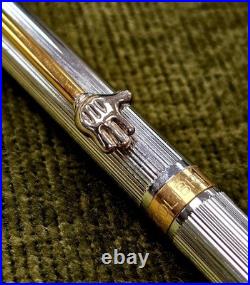 Vintage Colibri Disney Mickey Mouse Rollerball Pen Silver Gold Guilloché Rare