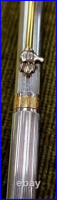 Vintage Colibri Disney Mickey Mouse Rollerball Pen Silver Gold Guilloché Rare