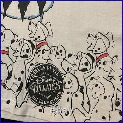 Vintage Disney Cruella de Vil 101 Dalmatians T-Shirt Mens XL All Over Print Usa
