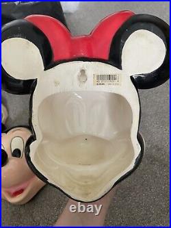 Vintage Disney Japan Mickey Mouse 3D Ceramic Face Wall Decor 9 RARE