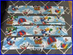 Vintage Disney Mickey Mouse Balloon Bedroom Set Quilt Comforter Curtains Valance