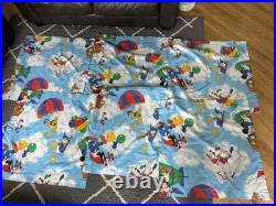 Vintage Disney Mickey Mouse Balloon Bedroom Set Quilt Comforter Curtains Valance