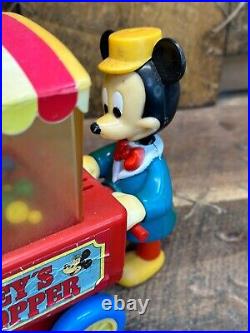 Vintage Disney Mickey Mouse Corn Popper Musical Toy
