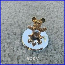 Vintage Disney Mickey Mouse Crystal Gold Collectable Figurine 1984 Miniature 1