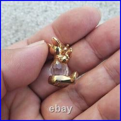Vintage Disney Mickey Mouse Crystal Gold Collectable Figurine 1984 Miniature 1