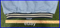 Vintage Disney Mickey Mouse Denim 1928 Bomber Varsity Jacket Disneyland Medium