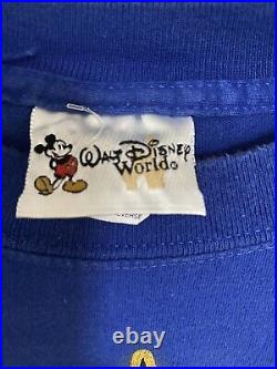 Vintage Disney Mickey Mouse Disney World Rare Blue Tshirt