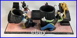 Vintage Disney Mickey Mouse Goofy Office Desk Stationery Set With Stapler Tape Etc