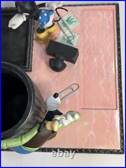 Vintage Disney Mickey Mouse Goofy Office Desk Stationery Set With Stapler Tape Etc