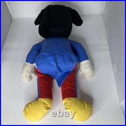 Vintage Disney Mickey Mouse Huge 26 Plush Doll Knickerbocker Applause Toy #8409