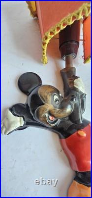 Vintage Disney Mickey Mouse Lamp Sconce Wall Light Original Shade 1950s/60s