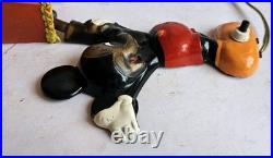 Vintage Disney Mickey Mouse Lamp Sconce Wall Light Original Shade 1950s/60s