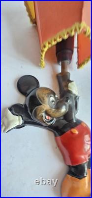 Vintage Disney Mickey Mouse Lamp Sconce Wall Light Original Shade 1950s/60s