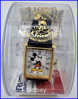 Vintage Disney Mickey Mouse Lorus Womens Tank Watch V515-5928 NEW Battery withBox