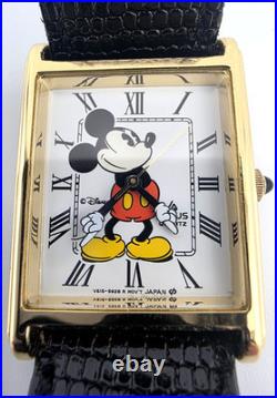 Vintage Disney Mickey Mouse Lorus Womens Tank Watch V515-5928 NEW Battery withBox