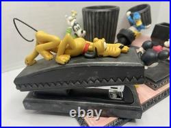 Vintage Disney Mickey Mouse Office Desk Stationery Note Paper Clip Pluto Stapler