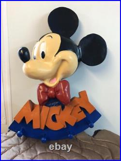 Vintage Disney Mickey Mouse Resin Coat Rack Hooks