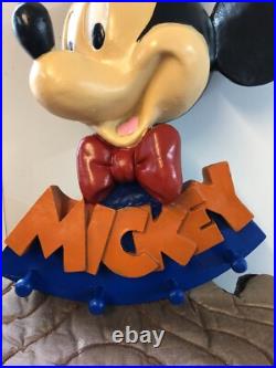 Vintage Disney Mickey Mouse Resin Coat Rack Hooks