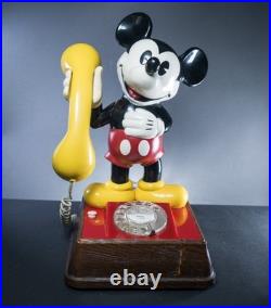 Vintage Disney Mickey Mouse Rotary Novelty Phone Retro Decorative Landline