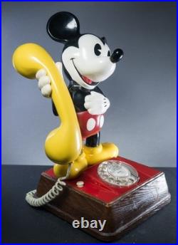 Vintage Disney Mickey Mouse Rotary Novelty Phone Retro Decorative Landline