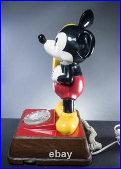 Vintage Disney Mickey Mouse Rotary Novelty Phone Retro Decorative Landline