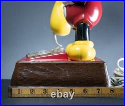 Vintage Disney Mickey Mouse Rotary Novelty Phone Retro Decorative Landline