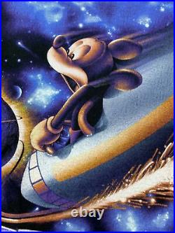 Vintage Disney Mickey Mouse Space Mountain (XXL) TShirt Tee WDW 90s RARE