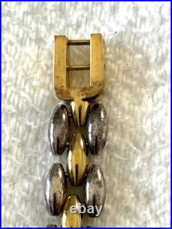 Vintage Disney Mickey Mouse Stainless & Gold Colored Watch
