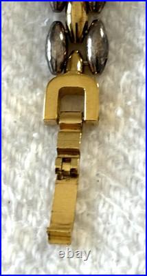 Vintage Disney Mickey Mouse Stainless & Gold Colored Watch