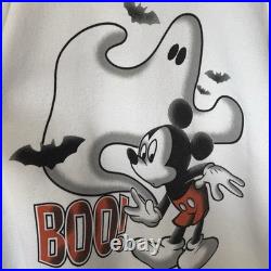 Vintage Disney Mickey Mouse Sweatshirt XL Men's Ghost Halloween 90s Jerry Leigh
