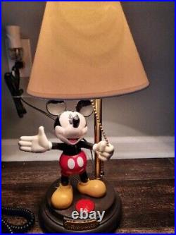 Vintage Disney Mickey Mouse Talking Table Lamp