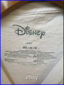 Vintage Disney Mickey Mouse White Shirt Size Medium (l7)