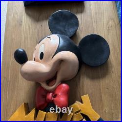 Vintage Disney Mickey Mouse Wooden Coat Rack Hooks