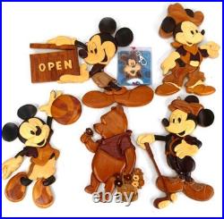 Vintage Disney Mickey Mouse Wooden Wall Art Hanging 9