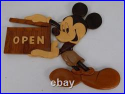 Vintage Disney Mickey Mouse Wooden Wall Art Hanging 9