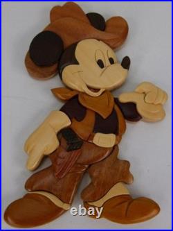 Vintage Disney Mickey Mouse Wooden Wall Art Hanging 9