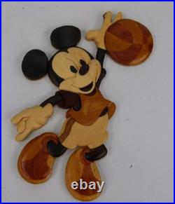 Vintage Disney Mickey Mouse Wooden Wall Art Hanging 9