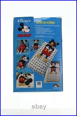 Vintage Disney Mickey Snug-Ums Plush/Sleeping Bags NEW