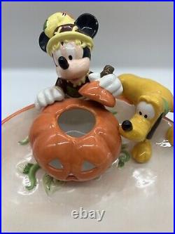 Vintage Disney Parks Mickey Mouse Pumpkin Sweet Tray Large Very Rare Halloween