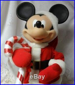Vintage Disney Santa's Best Mickey Mouse Motion Animated Holiday Decoration Doll