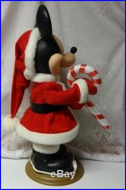 Vintage Disney Santa's Best Mickey Mouse Motion Animated Holiday Decoration Doll