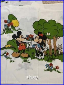 Vintage Disney Single Duvet Cover and Pillowcases Set Mickey Mouse