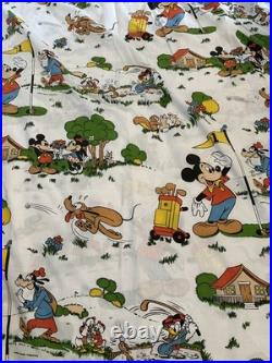 Vintage Disney Single Duvet Cover and Pillowcases Set Mickey Mouse