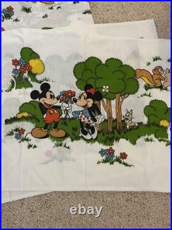 Vintage Disney Single Duvet Cover and Pillowcases Set Mickey Mouse