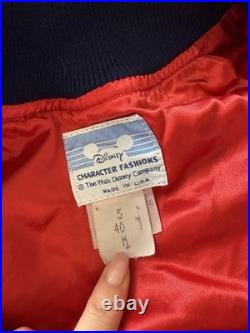 Vintage Disney Sorcerer Fantasia Mickey Mouse Bomber Jacket Silk 1980's Medium Vintage Disney Sorcerer Fantasia Mickey Mouse Bomber Jacket Silk 1980's Medium