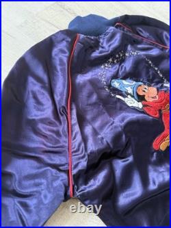 Vintage Disney Sorcerer Fantasia Mickey Mouse Bomber Jacket Silk 1980's Medium Vintage Disney Sorcerer Fantasia Mickey Mouse Bomber Jacket Silk 1980's Medium