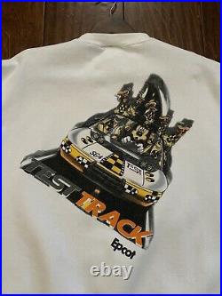Vintage Disney World Mickey Mouse Test Track Ride Crewneck T-Shirt Size L