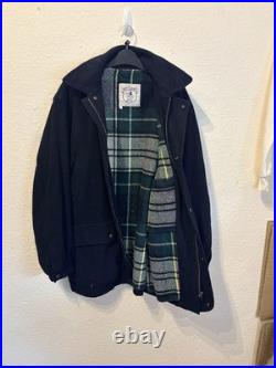 Vintage Donaldson Disney Mickey Mouse Pluto Heavy Wool Coat Tartan Lined M