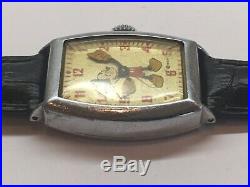Vintage Ingersoll Mickey Mouse 1940s Wrist Watch US Time Disney